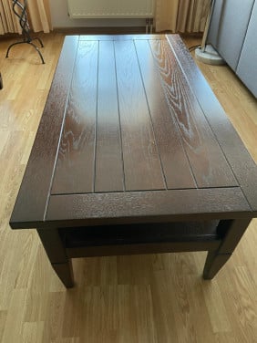 Mooie donkere salontafel teakhout