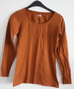 Shirt roestbruin  maat 36