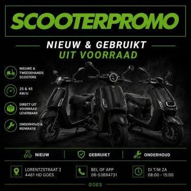Scooterpromo Goes Voor inkoop verkoop en reparatie kunt u bij ons terecht