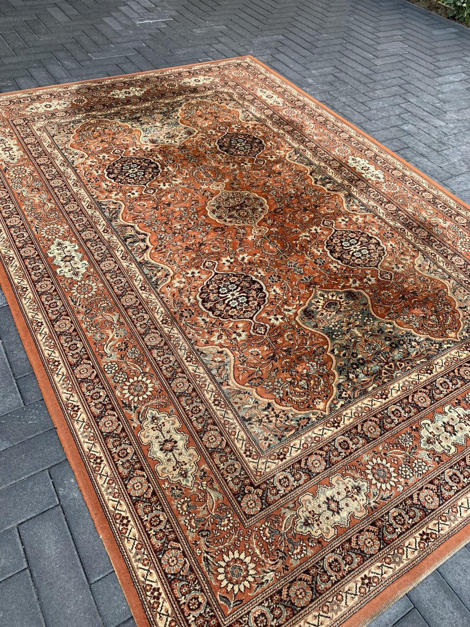 🍂Mooi Sfeervol Vintage Vloerkleed in Warme Herfstkleuren🍂