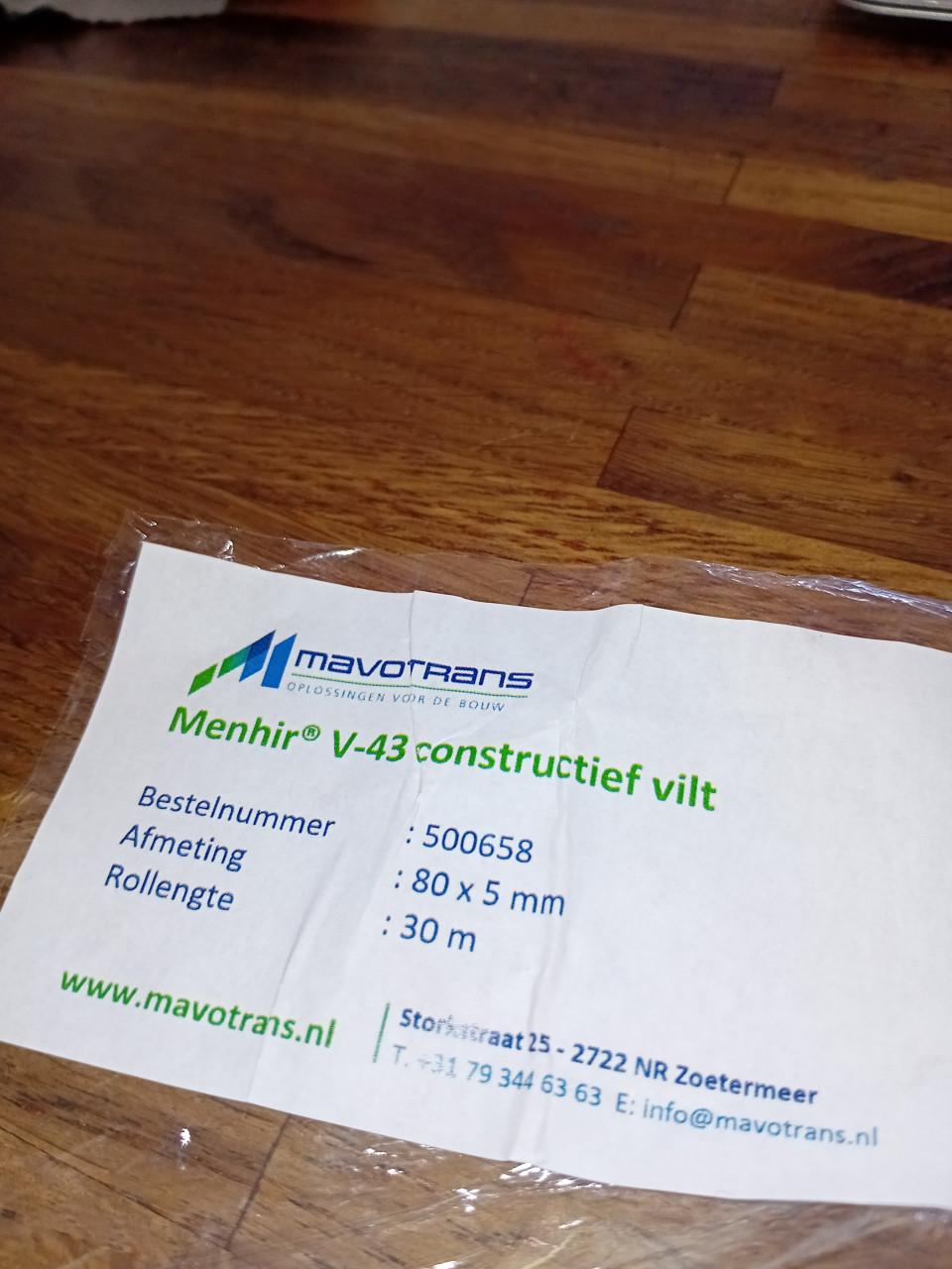 Opleg vilt voor isoleren en geluidsisolatie