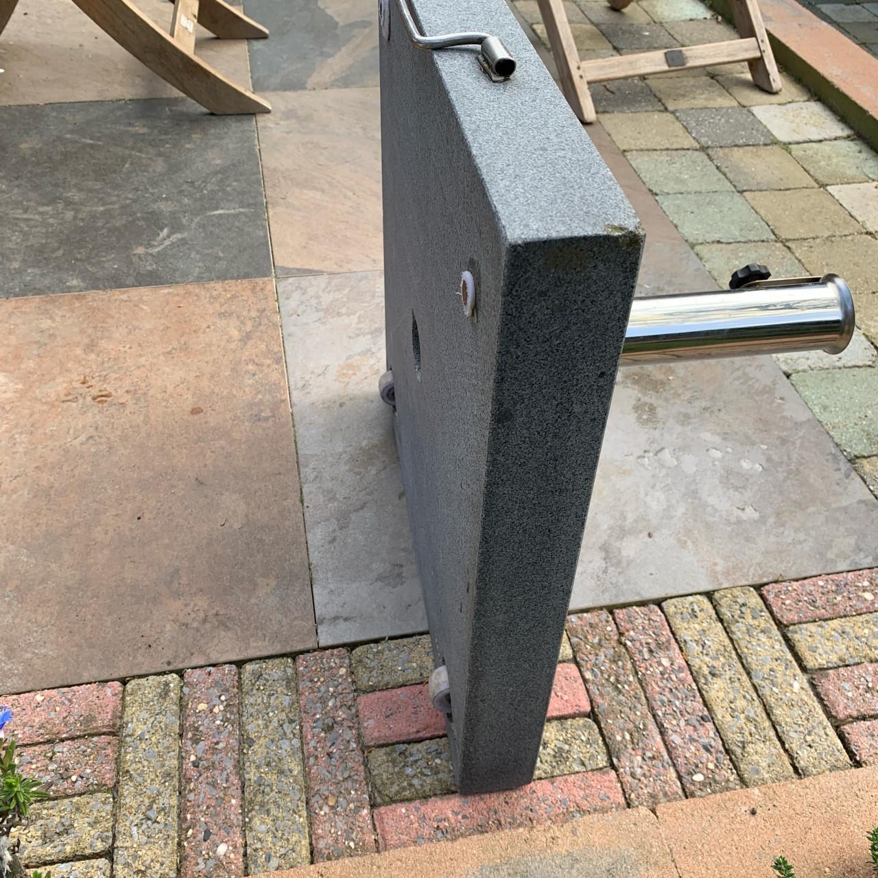 Parasolvoet verrijdbaar graniet rvs 45 kg
