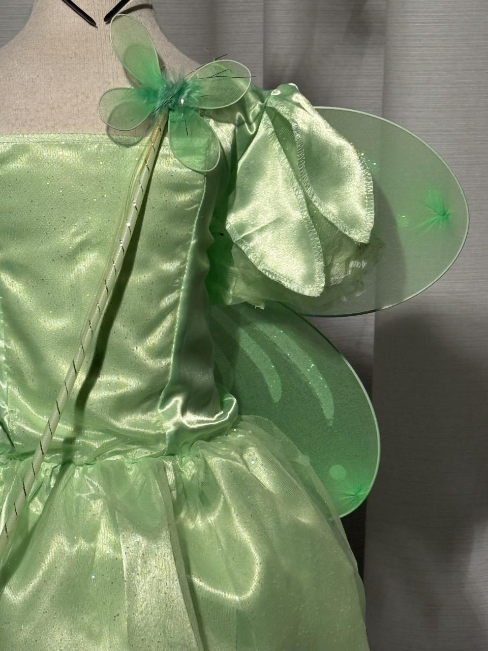 Nieuw 104-110-116 Tinkerbel Elfje Jurk Vleugels Staf Diadeem