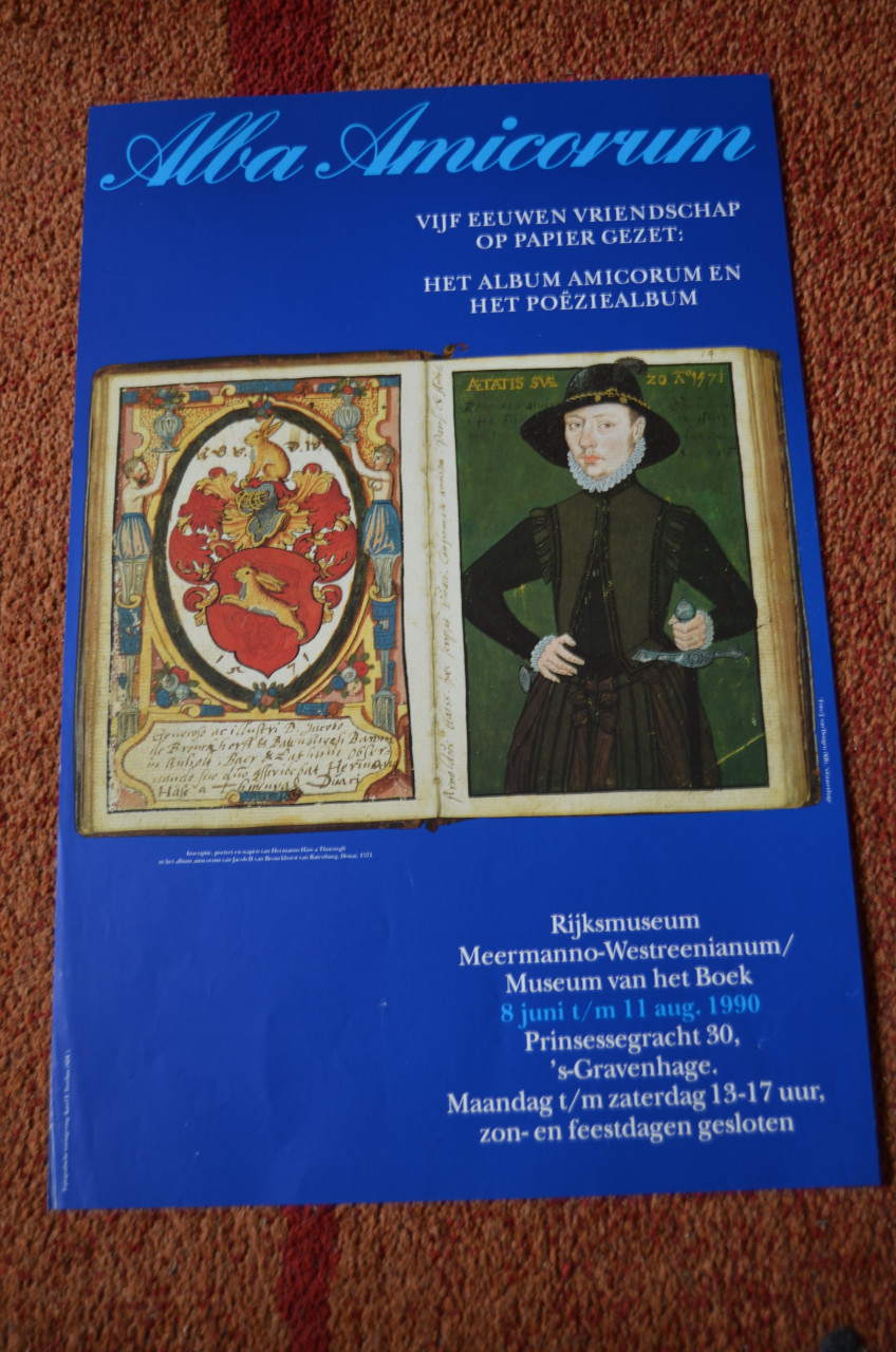 Museumtentoonstellingen op een poster Meermanno Den Haag