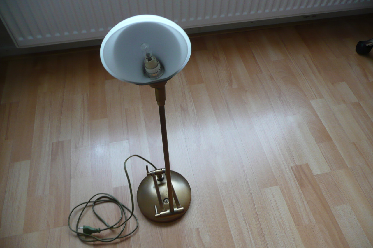 Te koop metalen halogeen lamp brons kleur type 1