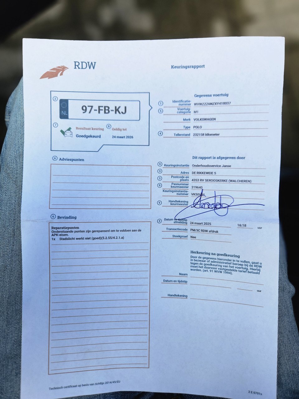 VW Polo 1.4 hatchback