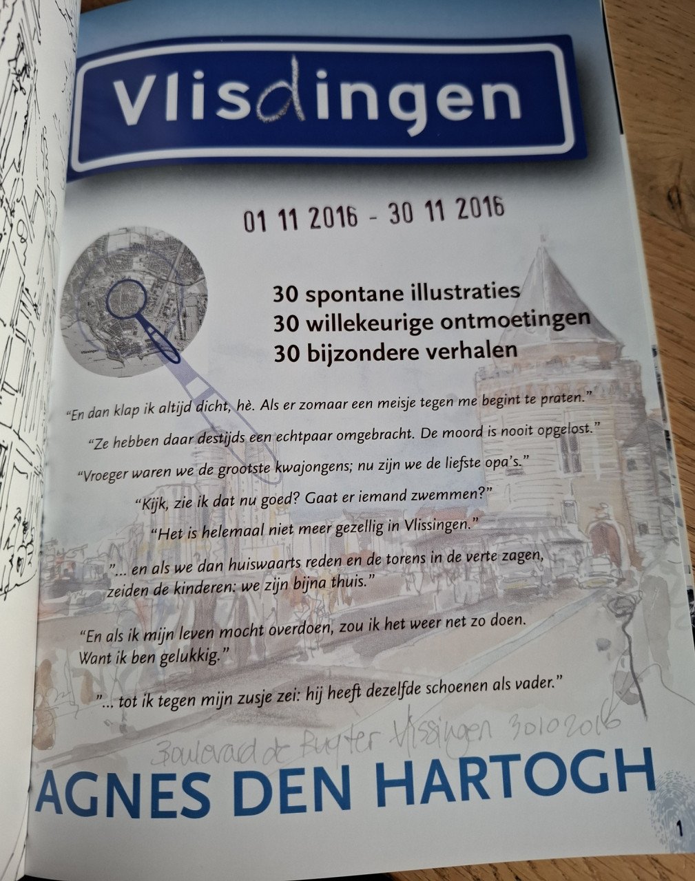 Vlisdingen, 30 illustraties, ontmoetingen, verhalen, door Agnes den Hartogh