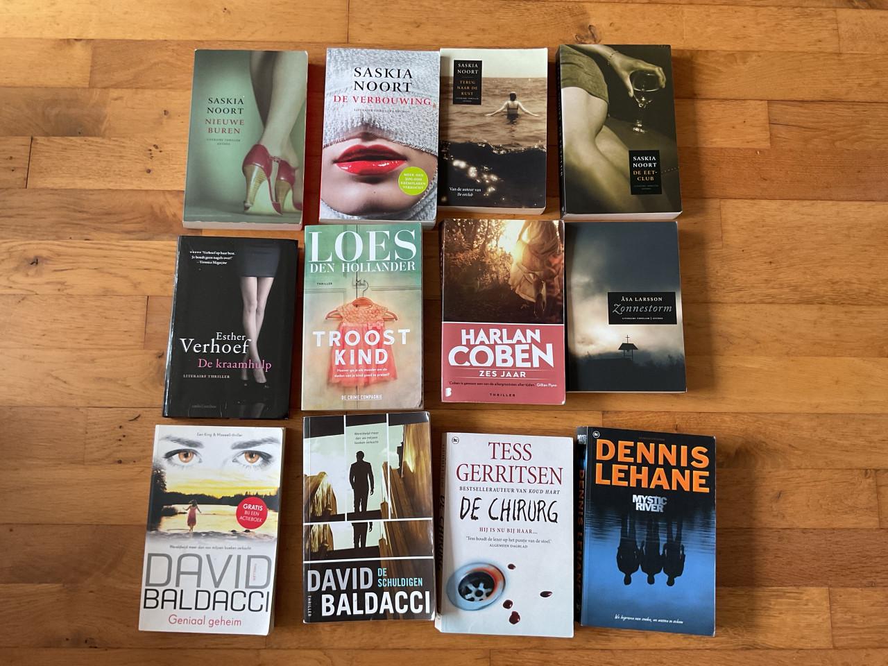 Thrillers Nicci Gerard, Nicci French, Karin Slaughter enz. € 1 per stuk
