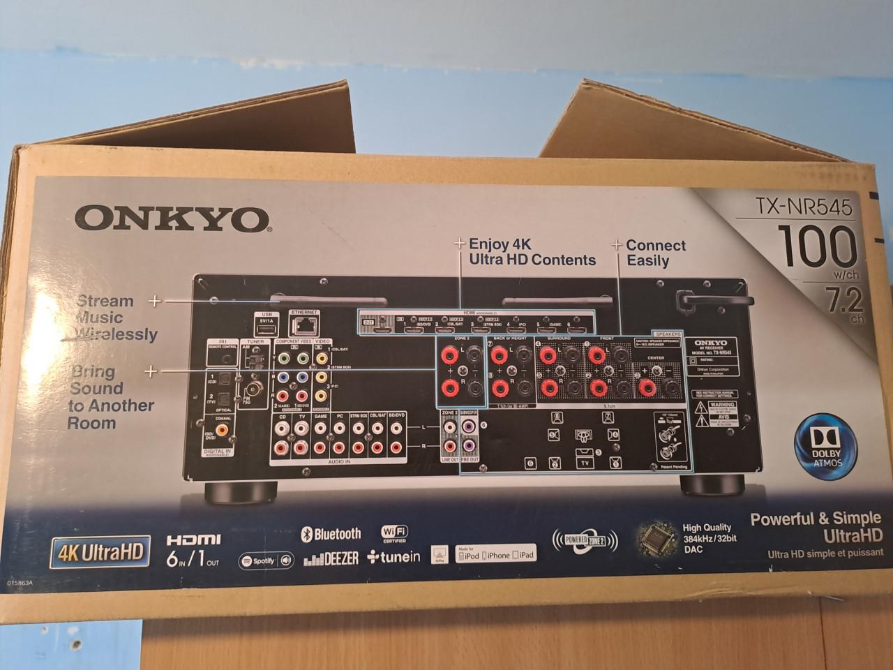 Te koop receiver onkyo in nieuw staat met de doos