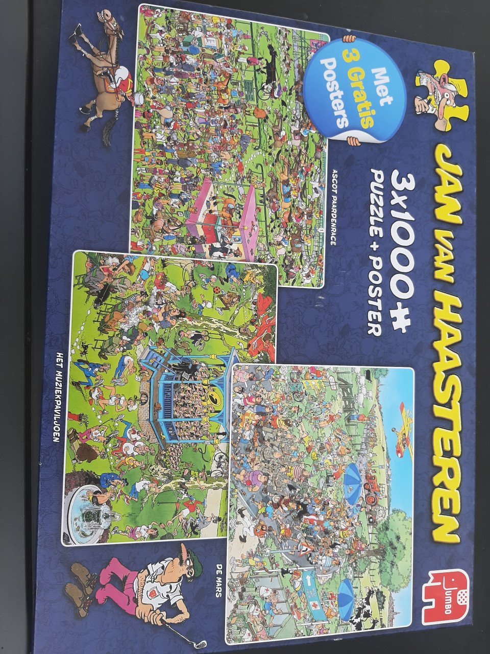 Jan van haasteren 3x 1000 stukjes
