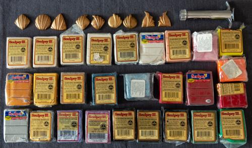 Doos Sculpey polymeer klei met toebehoren, diverse kleuren