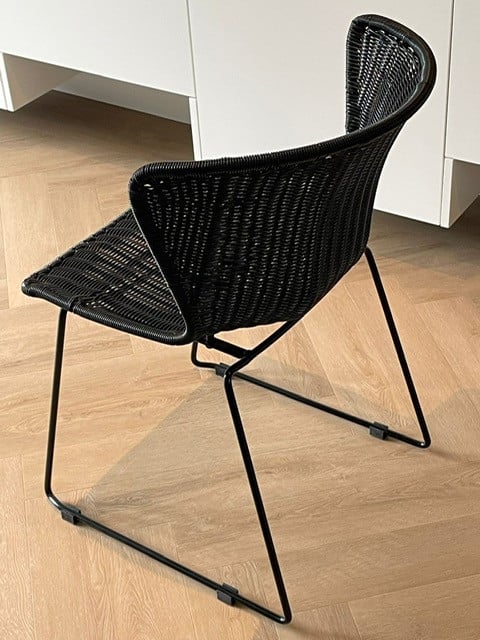 Eetkamerstoel WOOOD Wings kleur zwart 4 st BINNEN & BUITEN