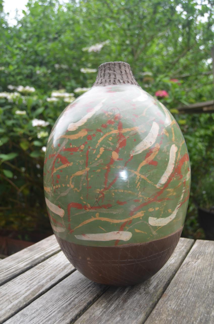 Prachtige Peruaanse pot, aardewerk. (1)