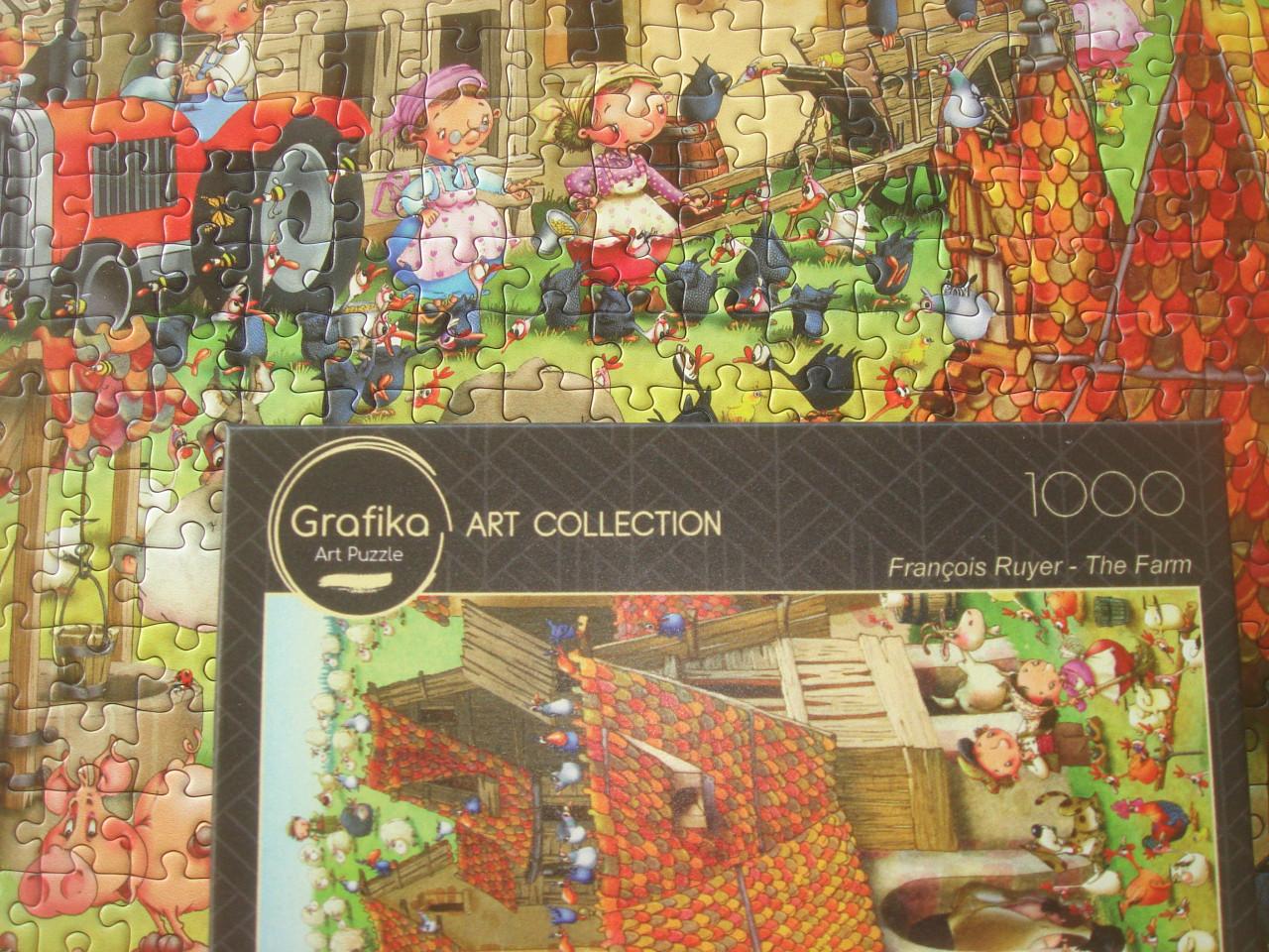 Te koop Complete grappige Grafika art collection puzzel The Farm 1000