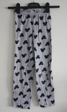 Grijze broek mickey mouse  maat  128-134