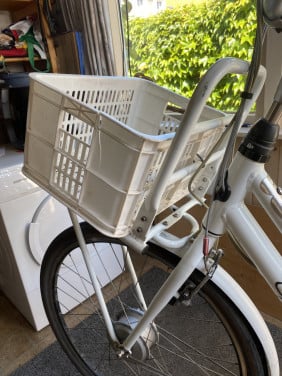 Transportrek, bagagerek, voordrager met krat