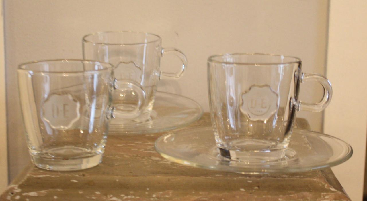 Nieuwe Douwe Egberts kop en schotel glas