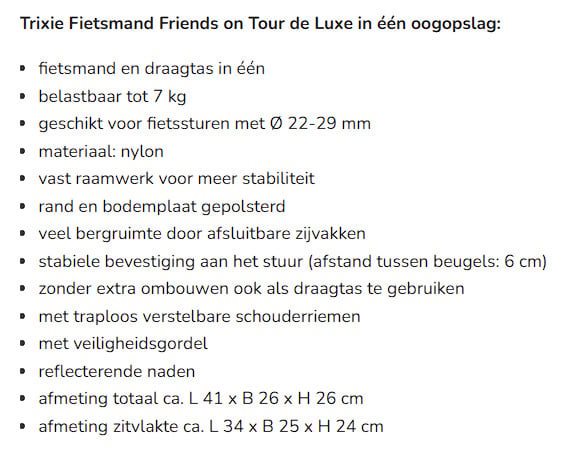 Hondenfietsmand .  Trixie , friends on tour