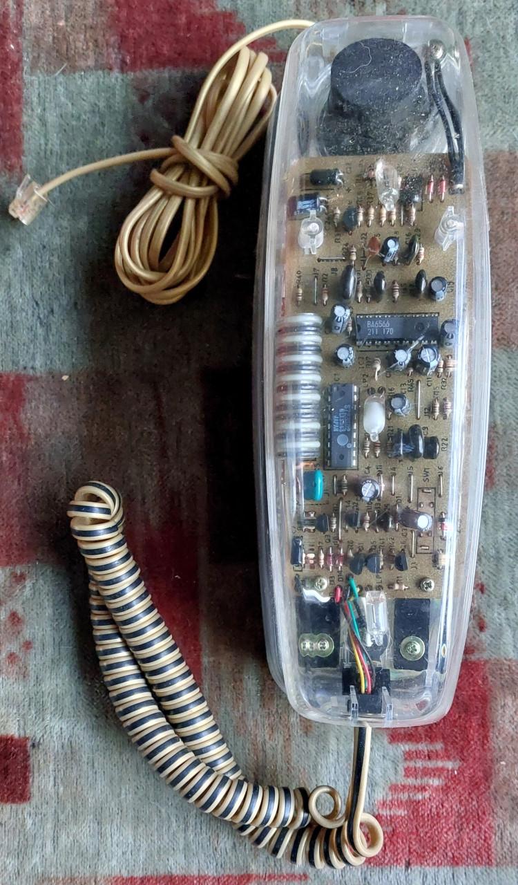 Vintage jaren  90 doorzichtige design telefoon