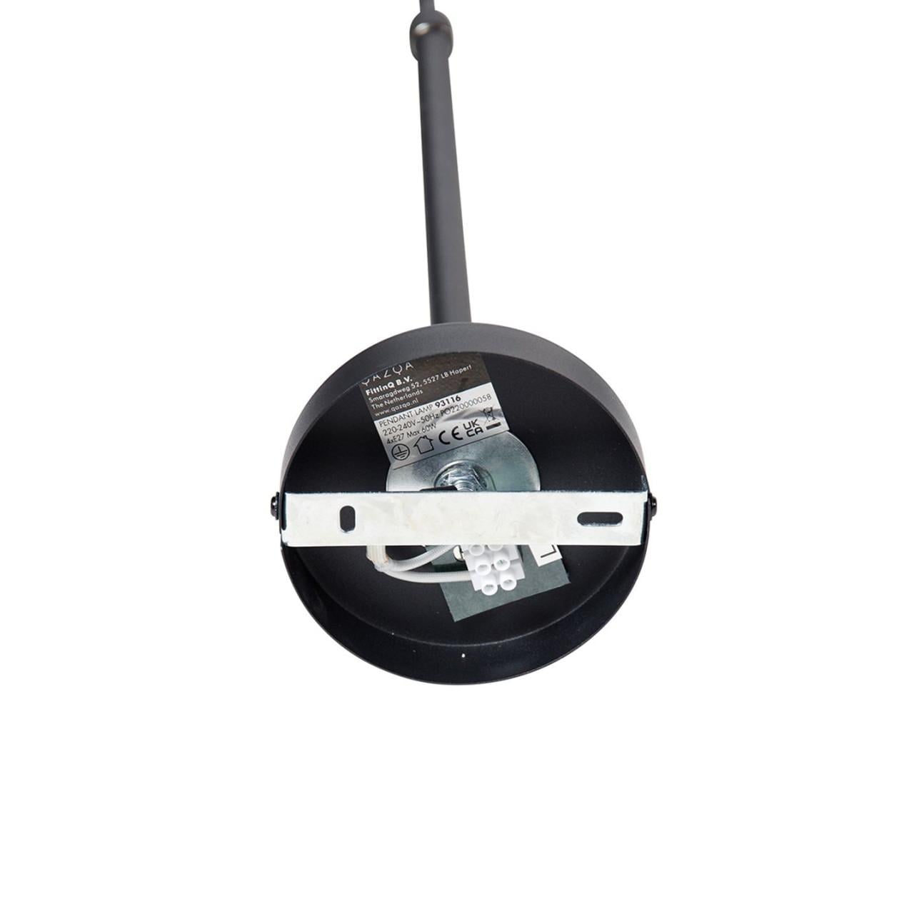 Hanglamp zwart 4-lichts