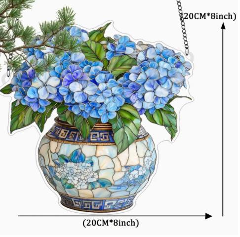 Raamhanger pot Hortensia's