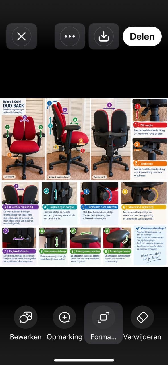 Ergonomische bureaustoel