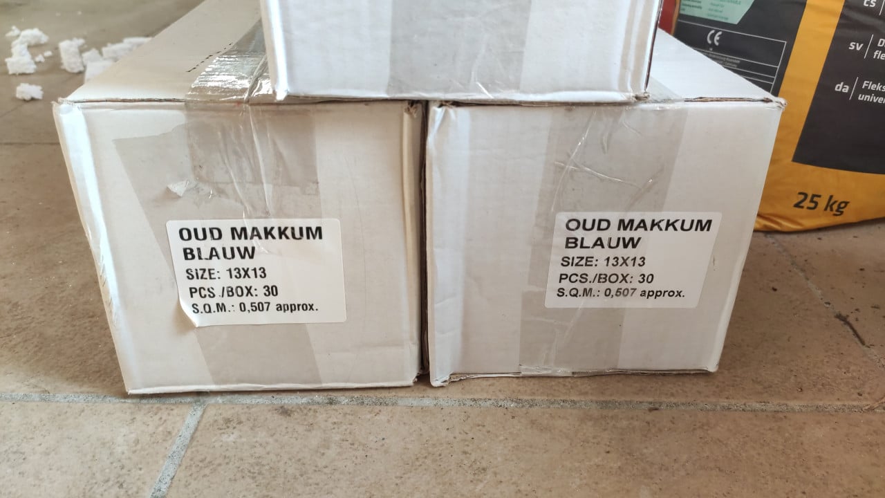 Hele mooie handvorm tegels 13x13