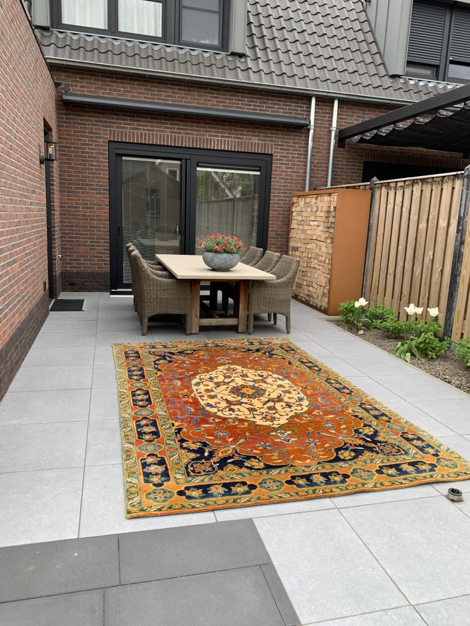 🧡Schitterend Sfeervol Kleurrijk Handgeknoopt Vloerkleed uit India🧡