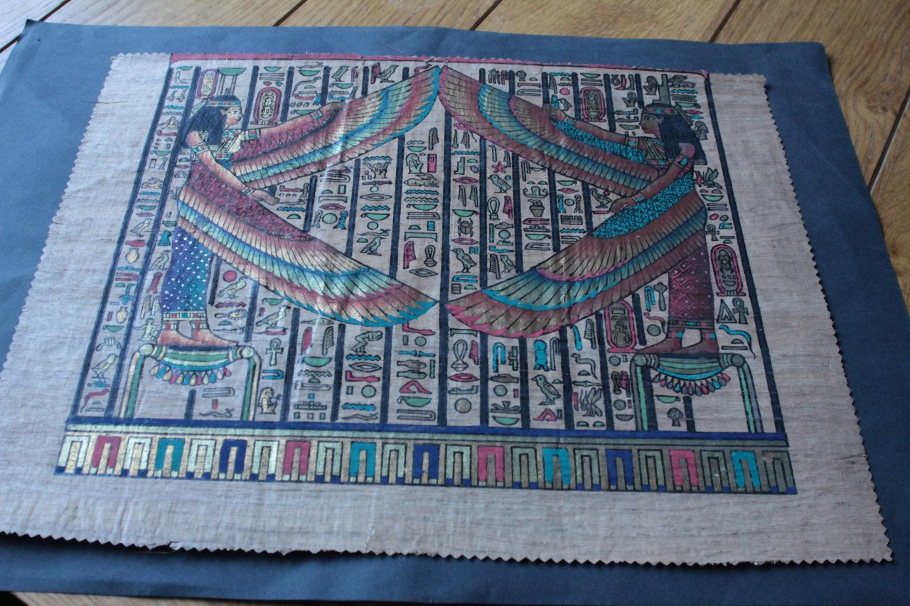 Toetanchamon e.a. op soort papyrus