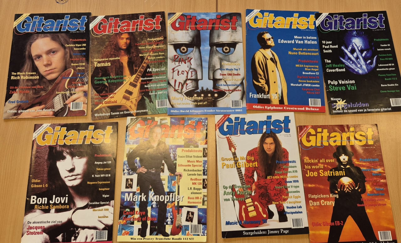 Enorme collectie gitaar magazines Gitarist