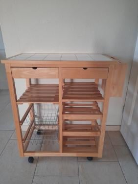 Mooie nette TROLLEY / ROLTAFEL ( in goede nette staat ) 39 x 78 x 84H