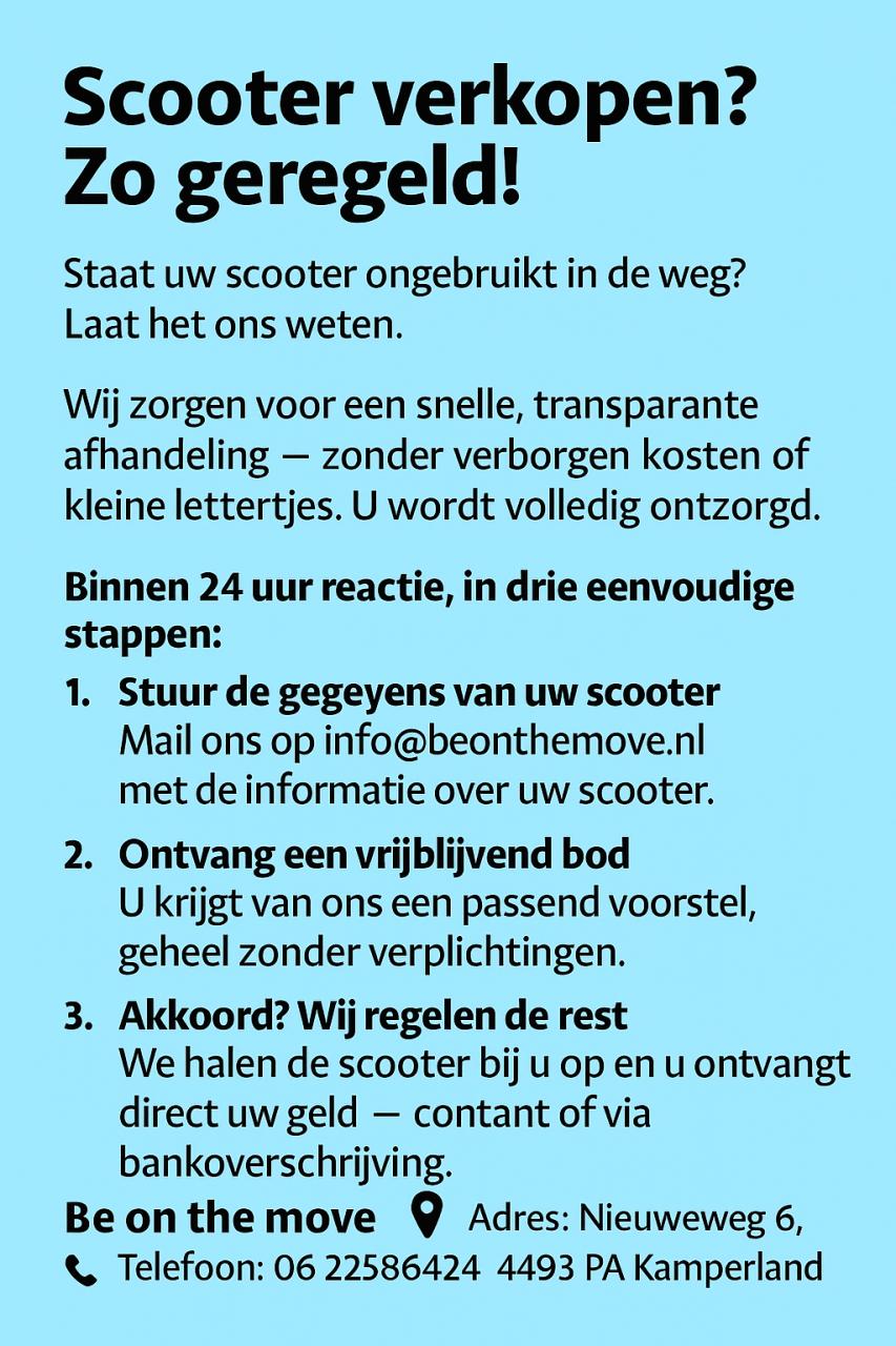 Scooter verkopen? Zo geregeld!