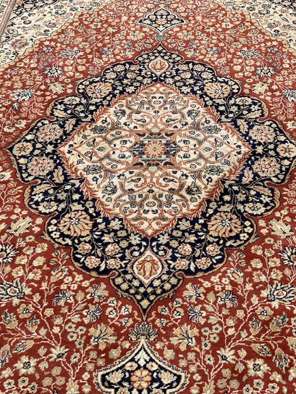 ✨Prachtig Sfeervol Oranje Vintage Vloerkleed Zuiver Scheerwol ✨