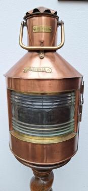 2 prachtige grote koperen scheepslampen