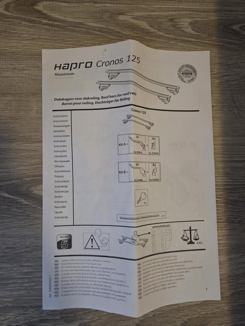 Hapro Cronos 125 dakdragers