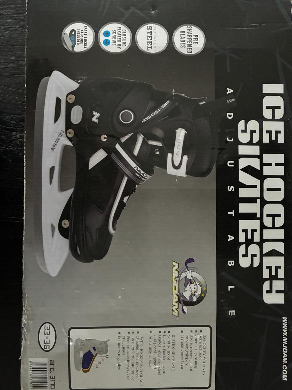 Ijshockey schaatsen verstelbaar maat 33/36