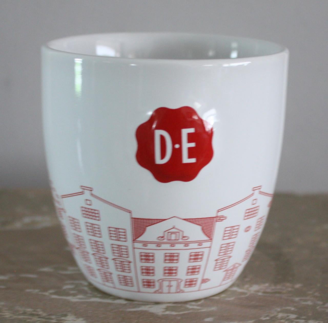 Kop wit met rode huizen print