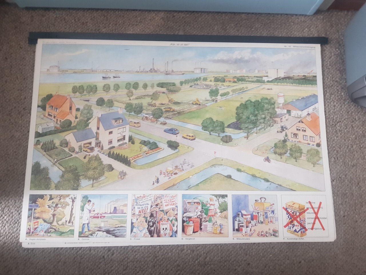 3 koffers met schoolplaten