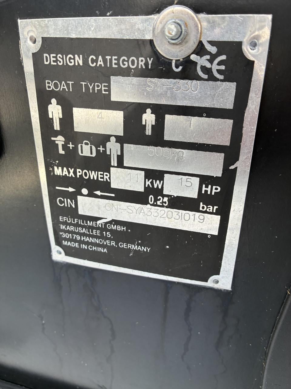 Rubberboot + Yamaha 9,9 pk 4 takt