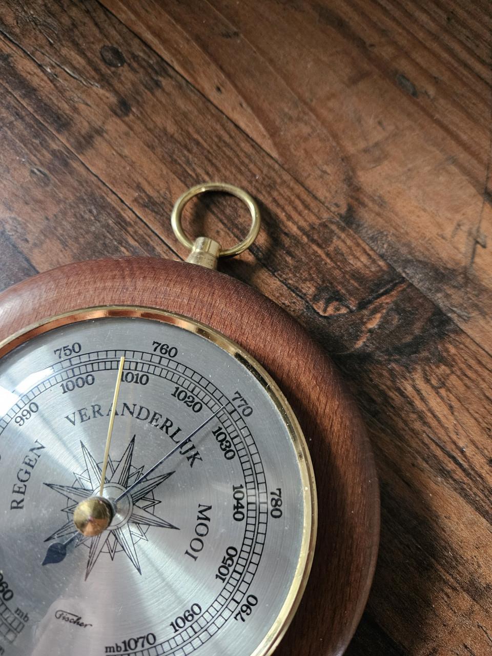 Vintage werkend Fischer Barometer - Made in Germany GDR....