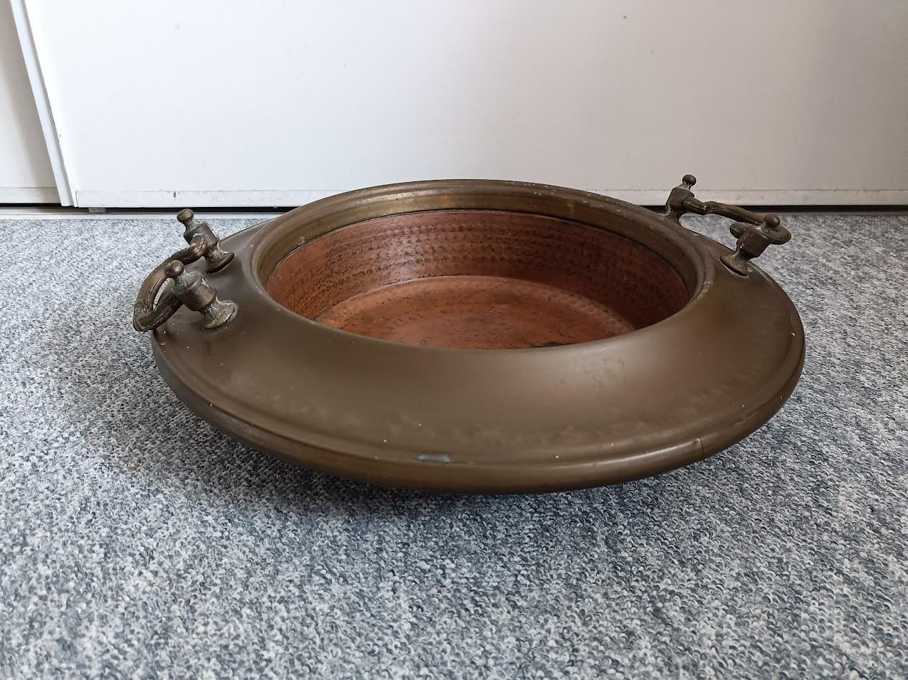 Koperen schaal zeer decoratief