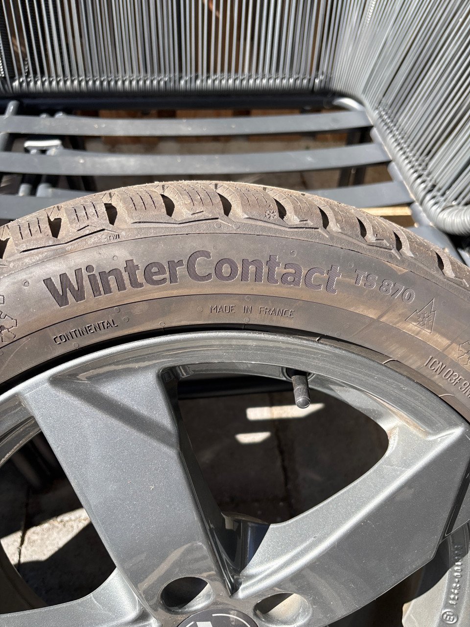Winterbanden met velg. Minimaal 8mm profiel