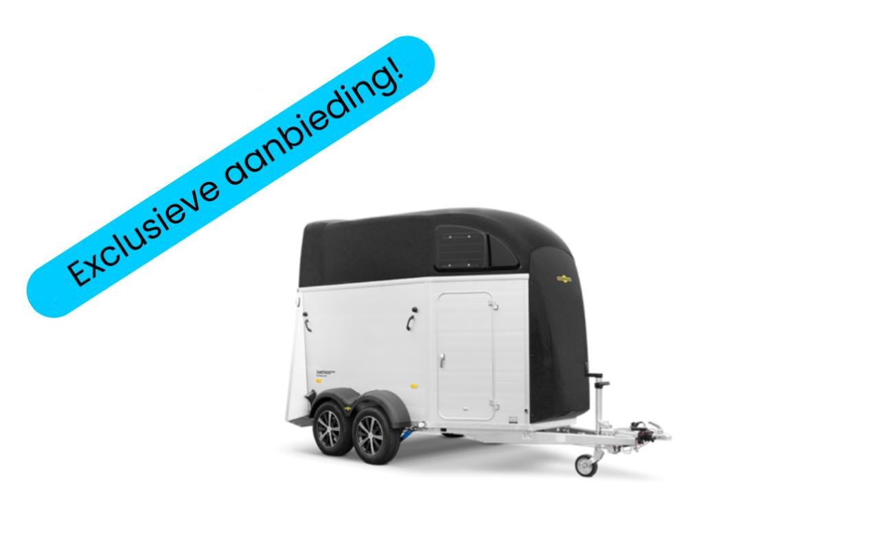 Schitterende Humbaur Xanthos Aero 2-paards trailer showmodel, actieprijs!