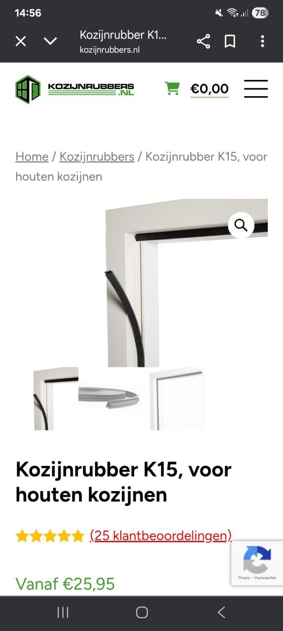 Binnendeurkozijn met deur