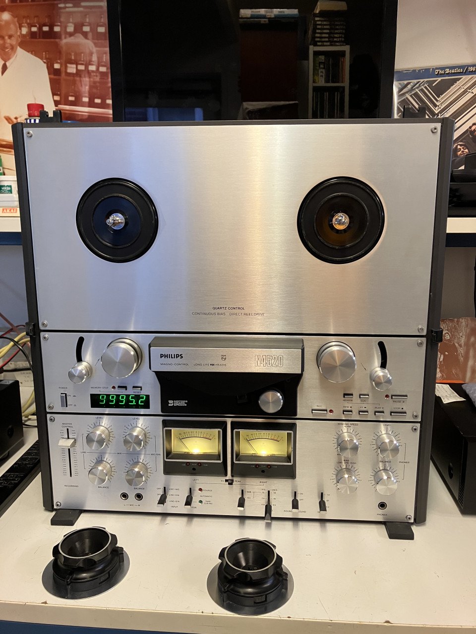 Philips N-4520 bandrecorder bijna nieuwstaat 4-spoor geserviced + garantie