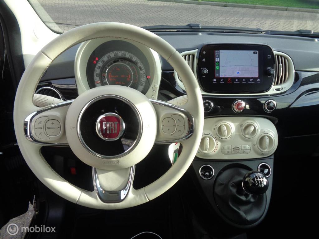 Fiat 500 1.0 hybrid lounge/big navi/carplay/dab/airco/cruise/lm velgen/1st 