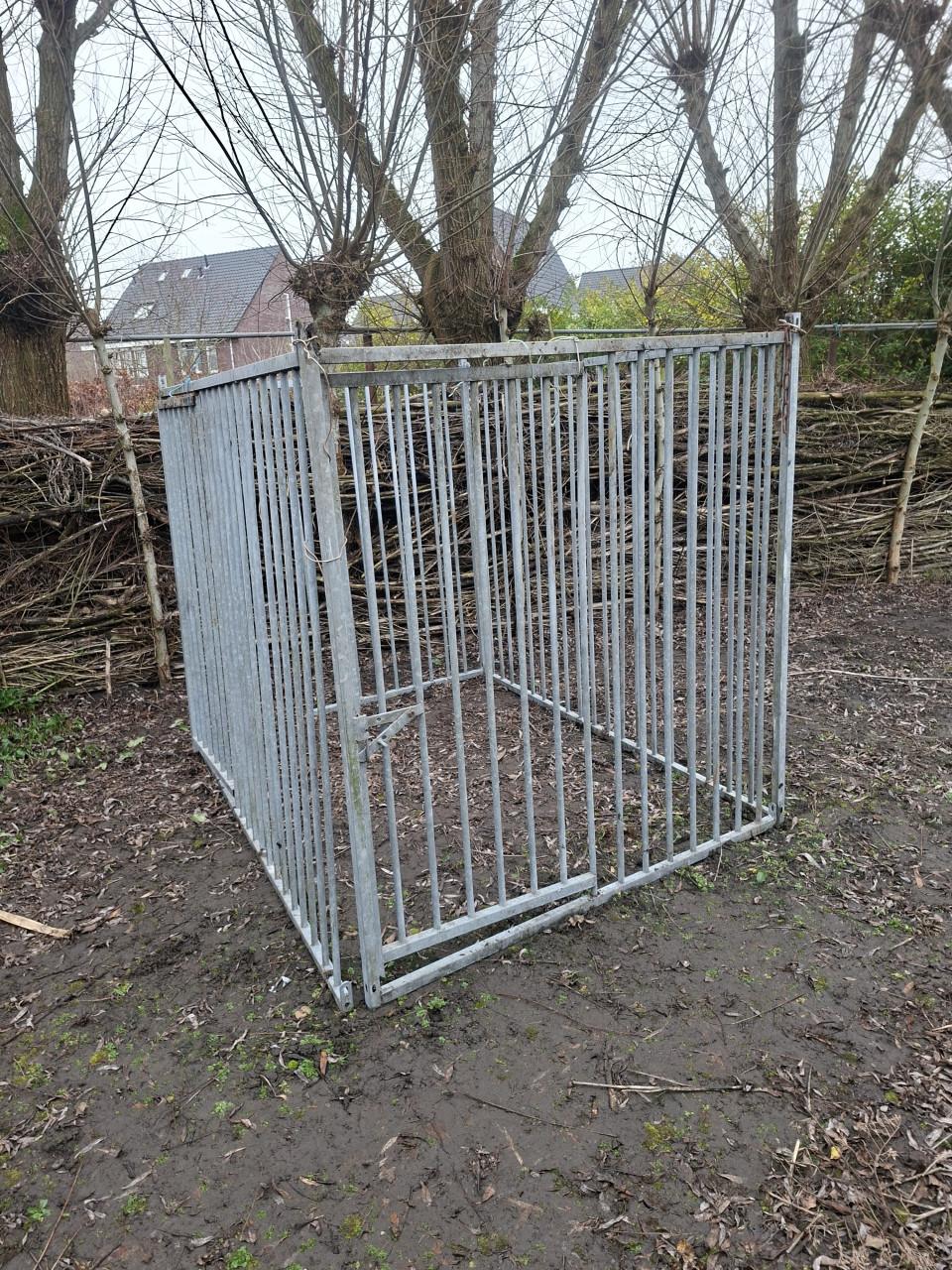 Gegalvaniseerde hondenren 4 delig