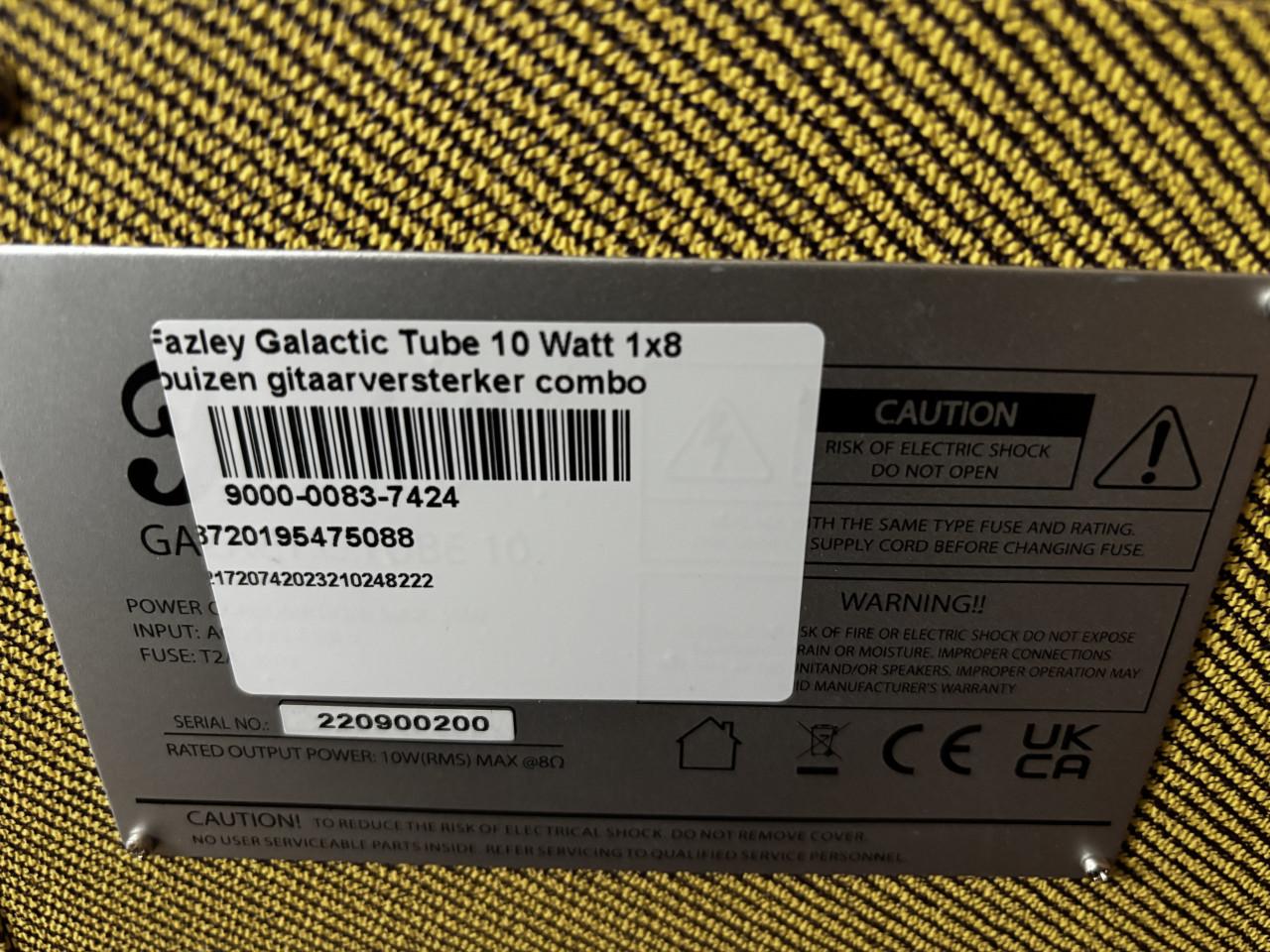 Fazley Galactic Tube 10 Watt 1x8 buizen gitaarversterker combo