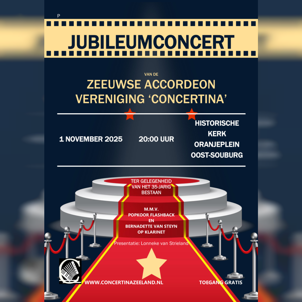 Jubileum concert van de Zeeuwse Accordeon Vereniging "Concertina"
