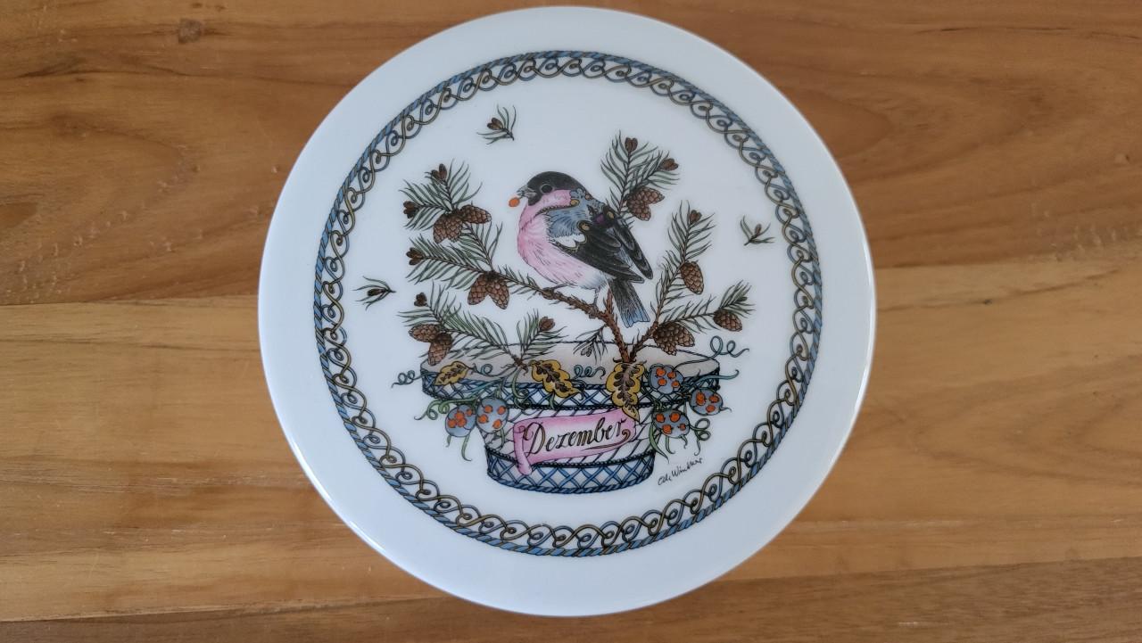 Hutschenreuther Ole Winther porseleinen dekseldoos goudvink